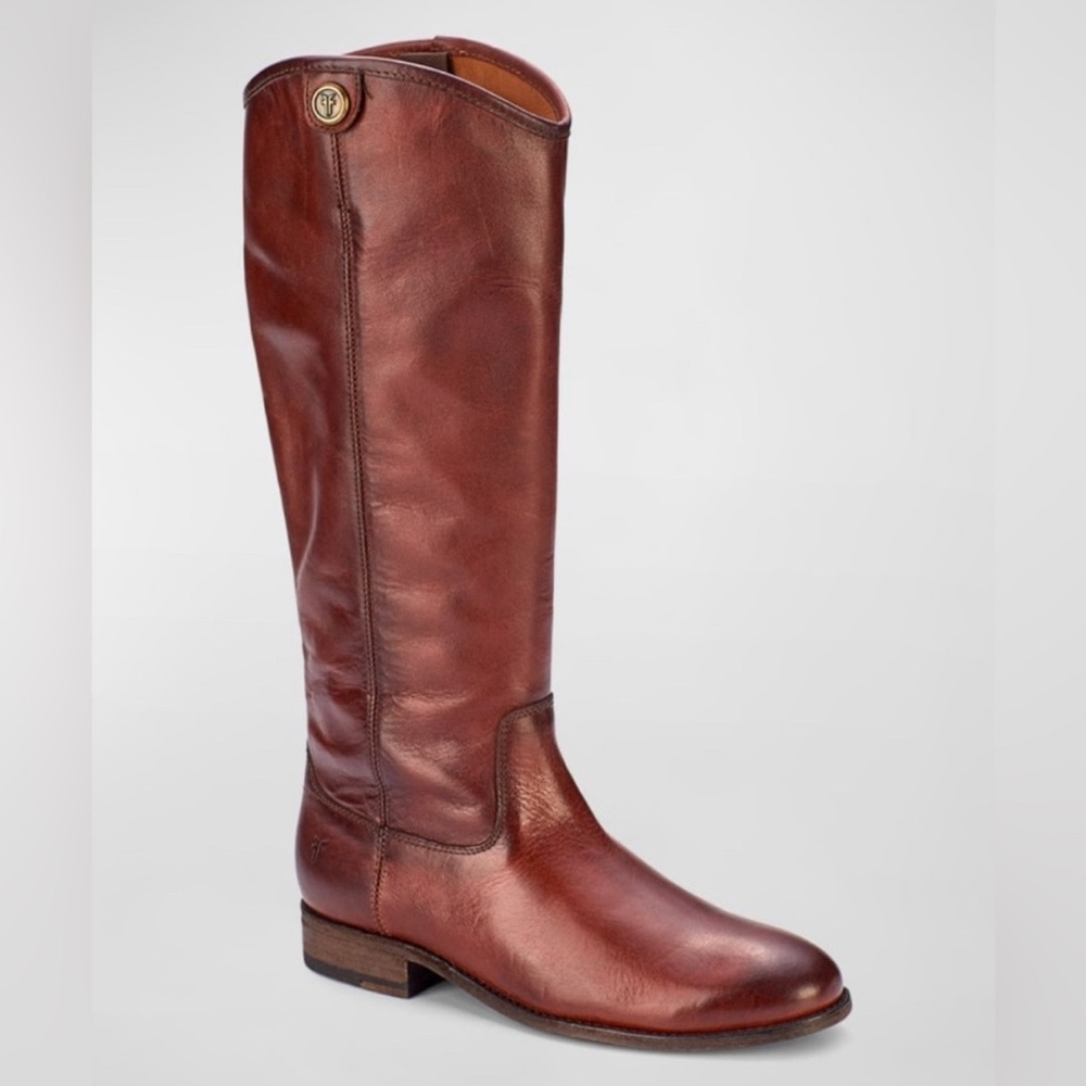 NWOT Frye Melissa Button 2 Tall Leather Pull On Fall Riding Boots Size 7.5